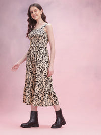 DressBerry Printed Fit & Flare Dress