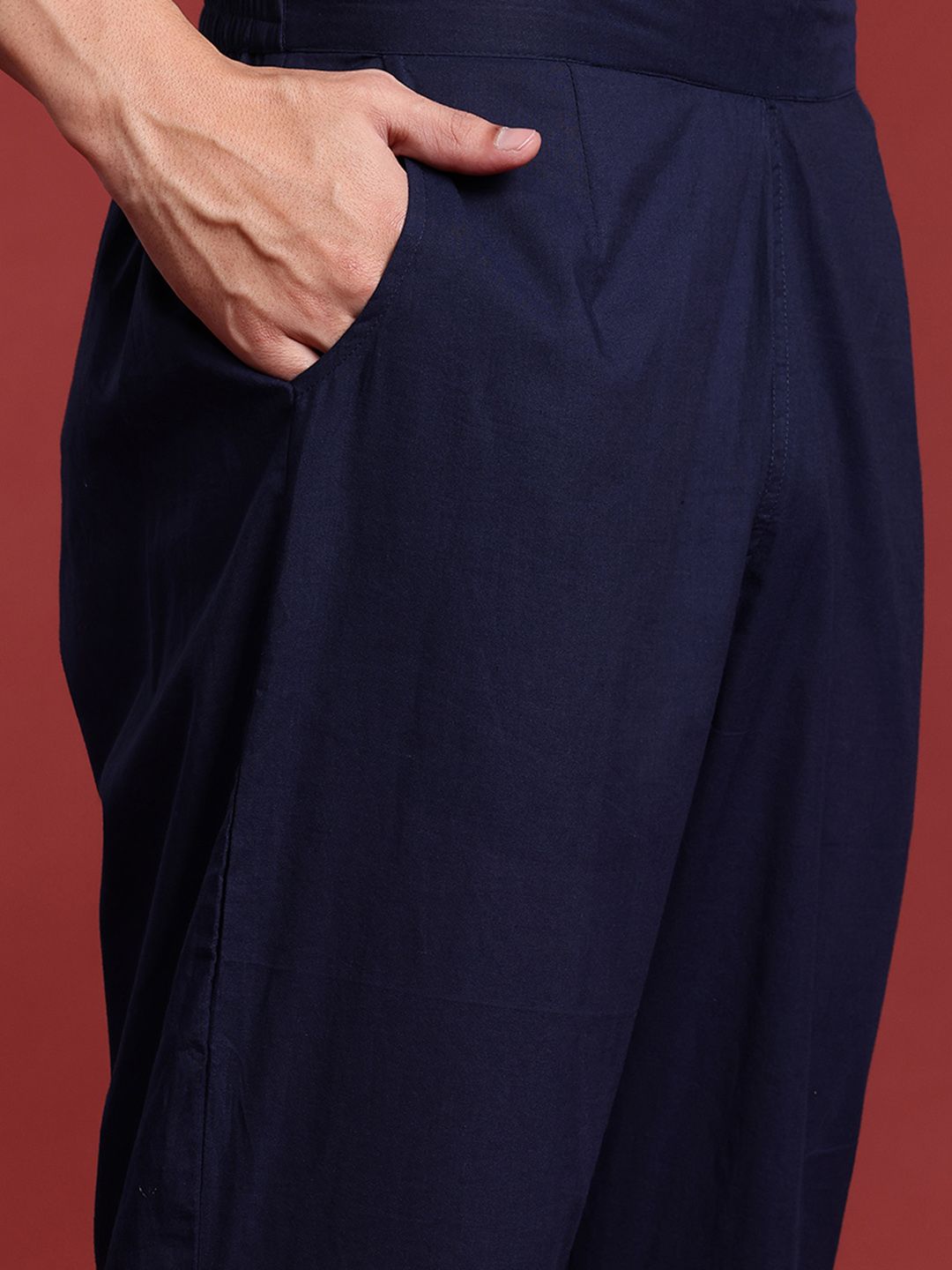 Anouk Men Floral Printed Regular Kurta with Trousers