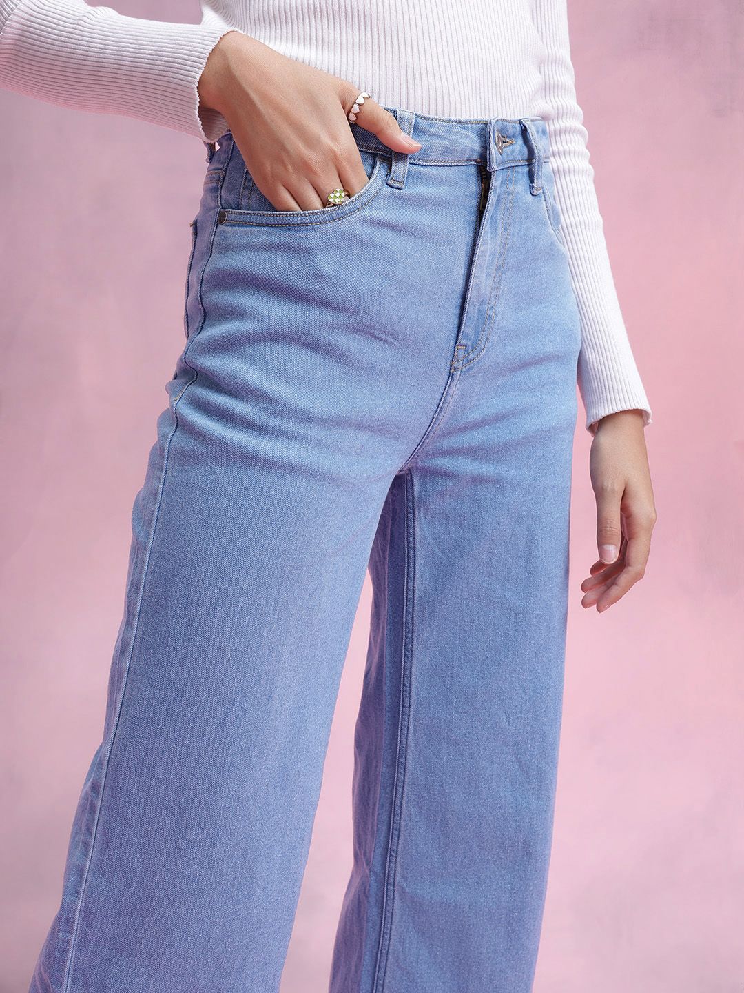 DressBerry Women High-Rise Stretchable Flared Jeans