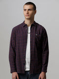 THE BEAR HOUSE Slim Fit Checked Opaque Casual Pure Cotton Shirt