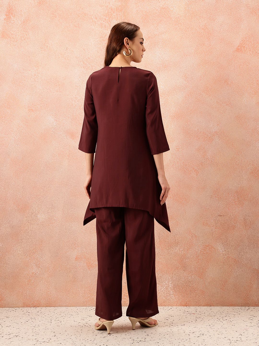 all about you Contrast Neck Ethnic Co-Ords