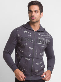 Being Human Men Charcoal Printed Sweatshirt
