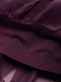 DressBerry Ruffled Net Drop-Waist Dress