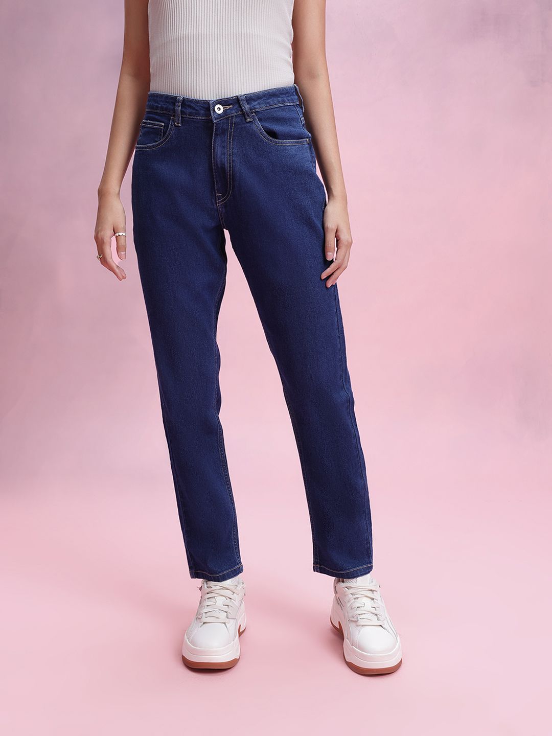 DressBerry Women High-Rise Stretchable Boyfriend Fit  Jeans