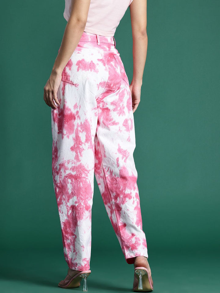 DressBerry Women Tie & Dye Slouchy Fit Stretchable Jeans
