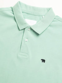 THE BEAR HOUSE Men Solid Slim Fit Cotton Polo Collar T-Shirts