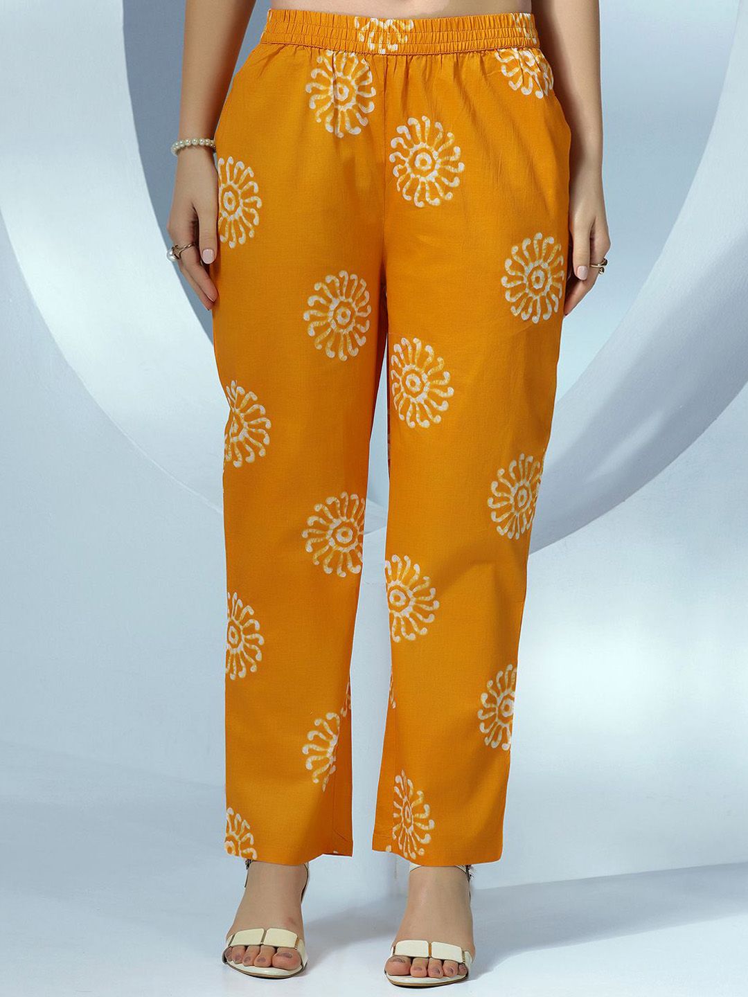 Libas Women Ethnic Motifs Printed Regular Pure Cotton Kurta with Trousers & With Dupatta