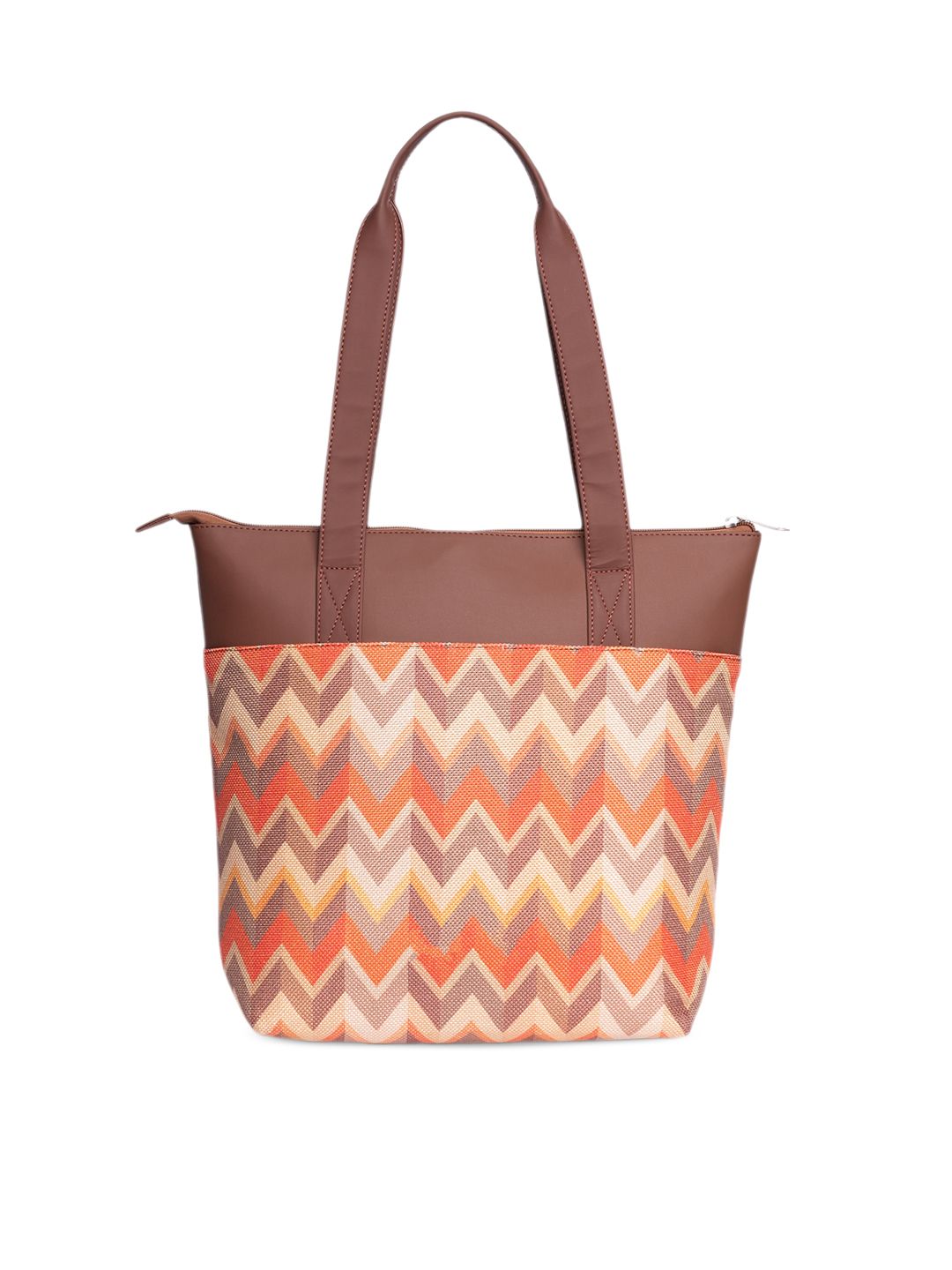 ZOUK Geometric Printed Shopper Tote Bag