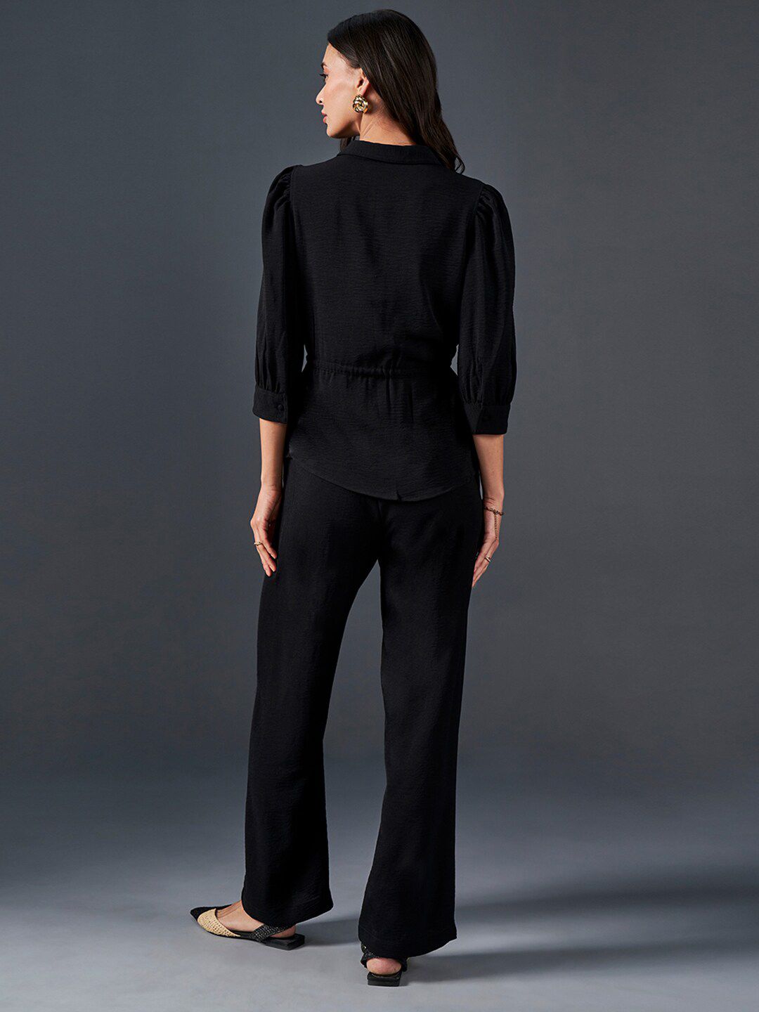 AND Shirt Collar Cuffed Sleeves Shirt & Trouser