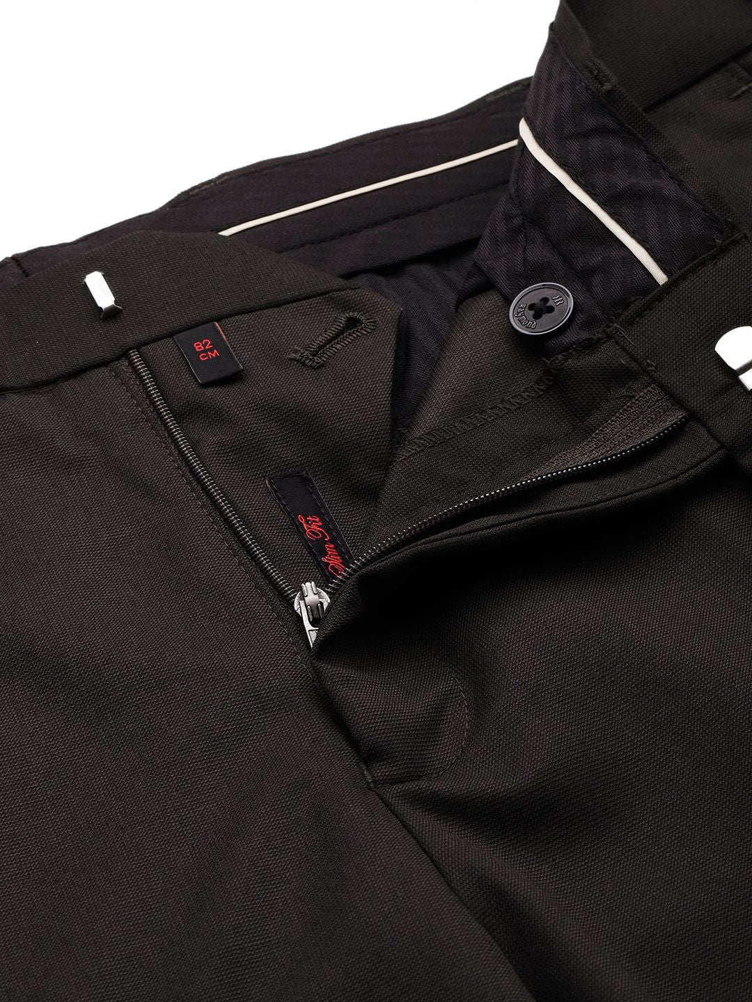 Raymond Men Checked Slim Fit Formal Trousers