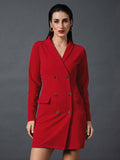 SASSAFRAS worklyf Shawl Collar Sheath Blazer Dress