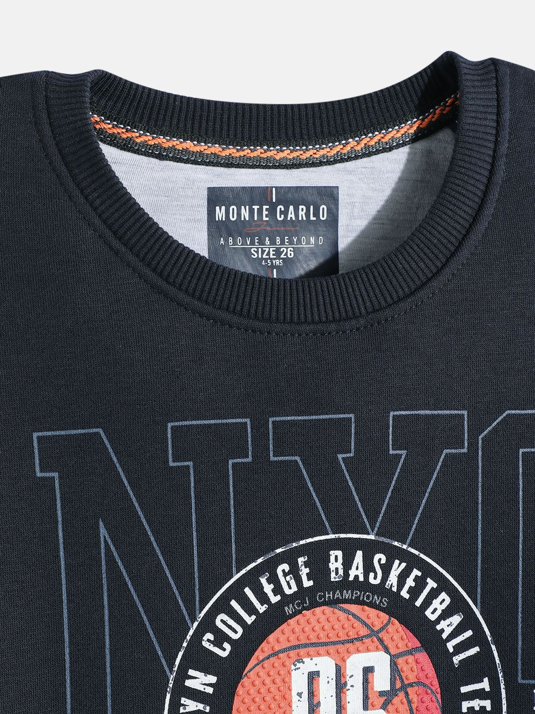 Monte Carlo Boys Typography Printed Sweatshirt