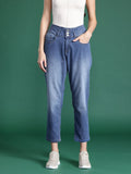 DressBerry Women Boyfriend Fit High-Rise Light Fade Stretchable Jeans