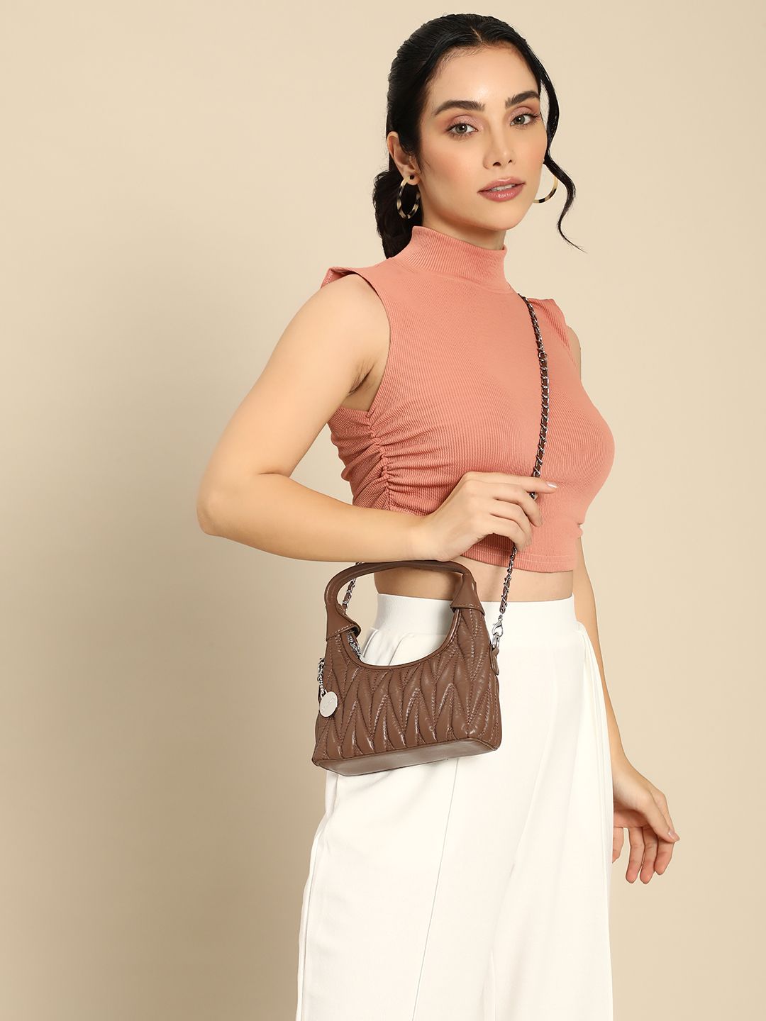 DressBerry Miniature Quilted Hobo Bag