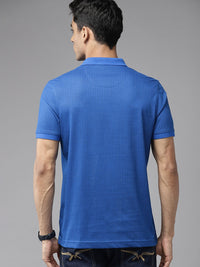 Park Avenue Men Print Polo Collar Slim Fit T-shirt