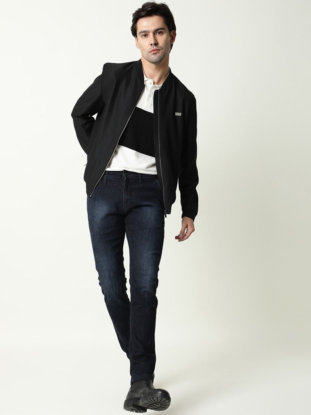 RARE RABBIT Men Cumbris Slim Fit Mid-Rise Cotton Jeans