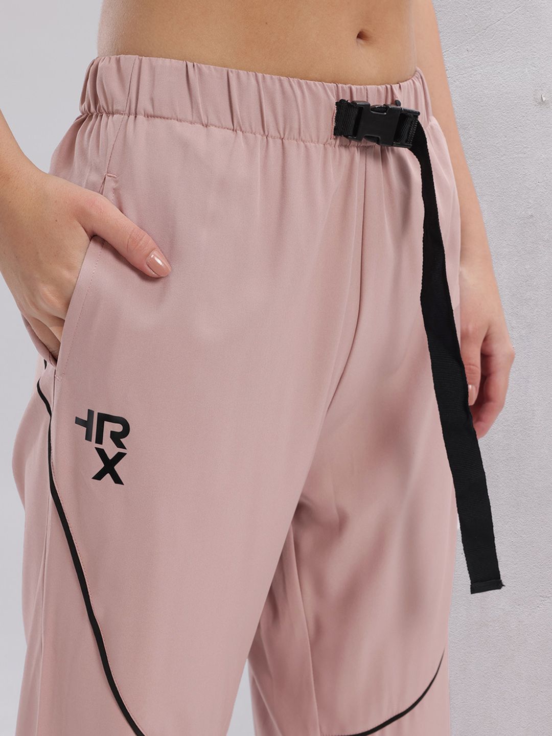 HRX by Hrithik Roshan Women Lifestyle Track Pants with Contrast Piping