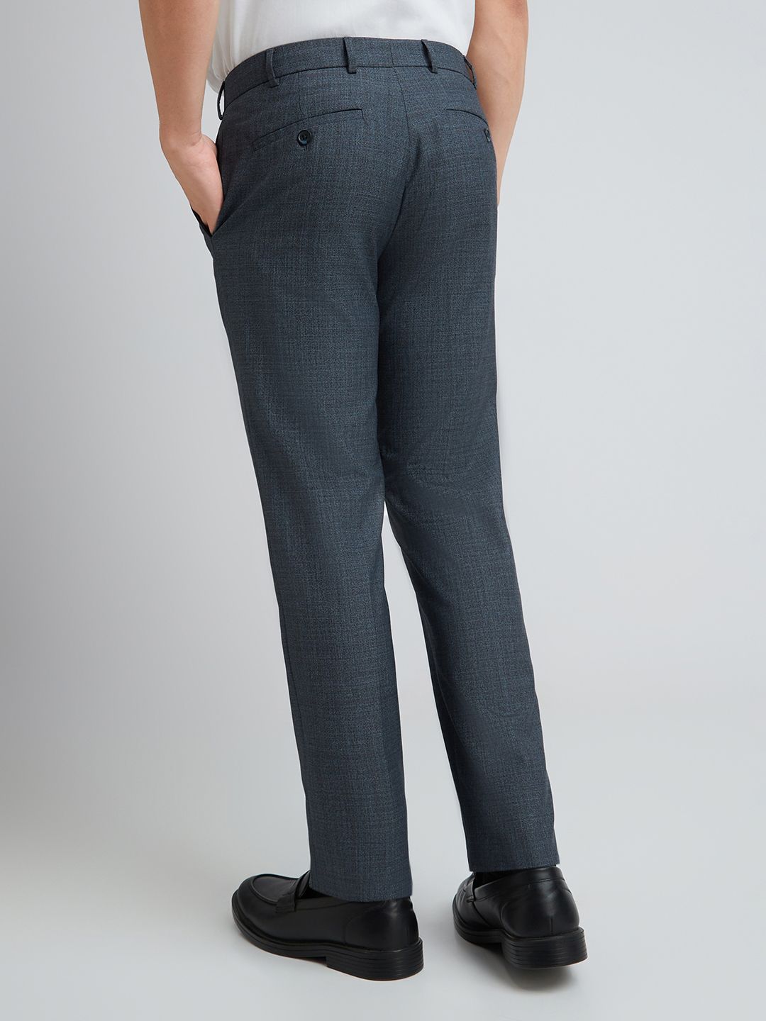 Raymond Men Checked Slim Fit Trousers