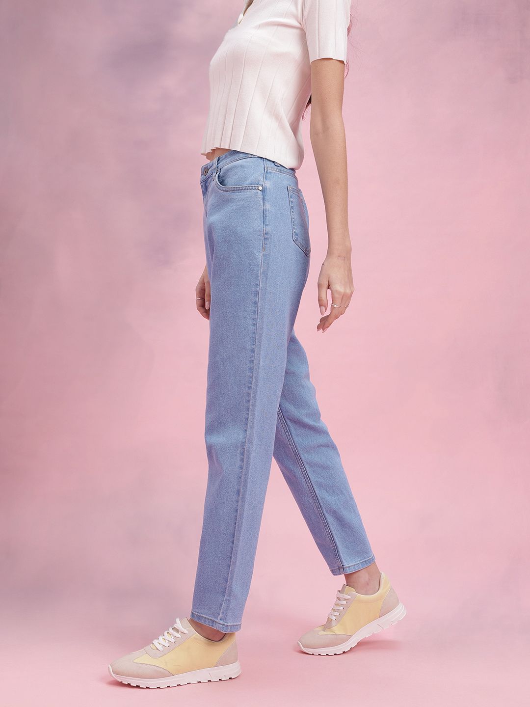 DressBerry Women High-Rise Stretchable Boyfriend Fit Jeans