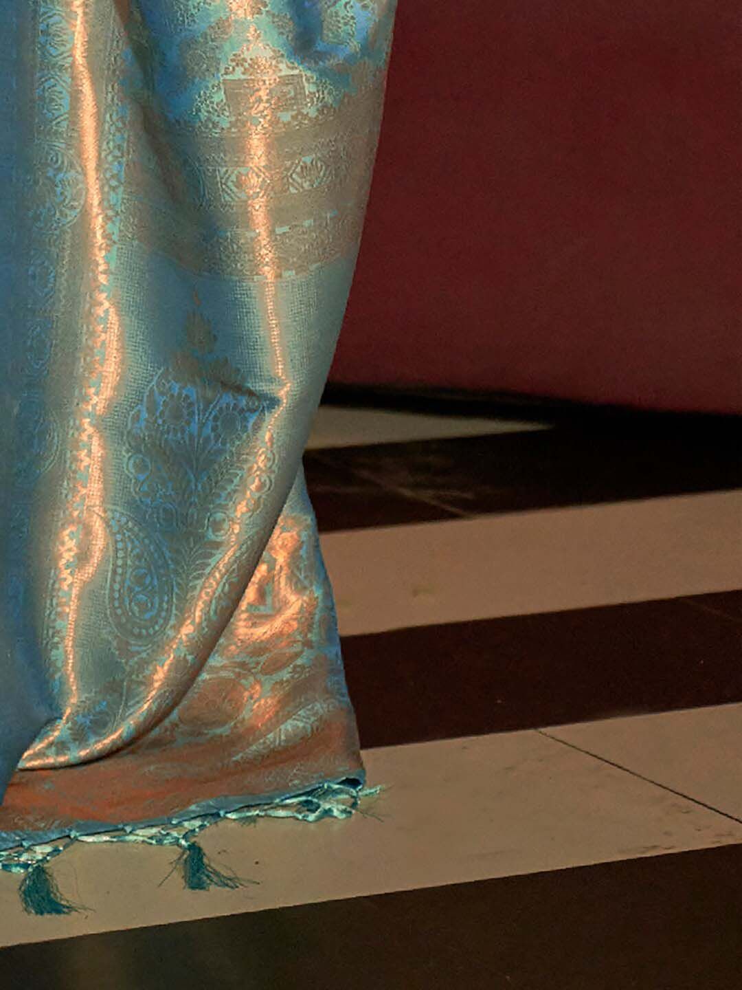 Saree mall Ethnic Motifs Zari Kanjeevaram Sarees