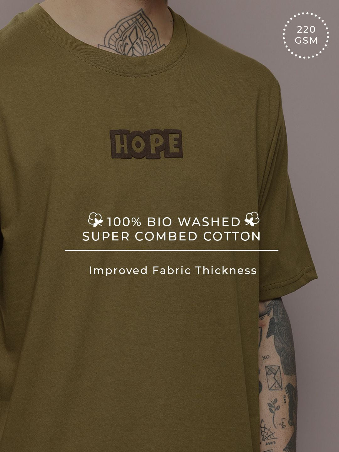 DILLINGER Men Typography Printed Embossed Oversized T-shirt