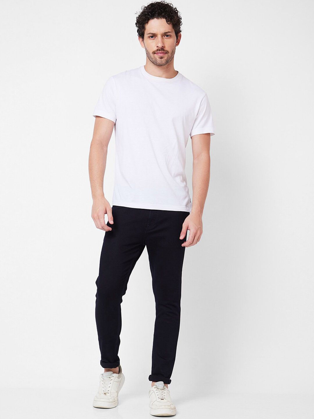 SPYKAR Men Mid Rise Slim Fit Clean Look Cotton Jeans