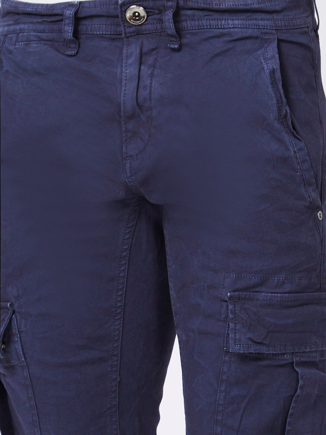 SPYKAR Men Tapered Fit Mid Rise Cotton Cargos