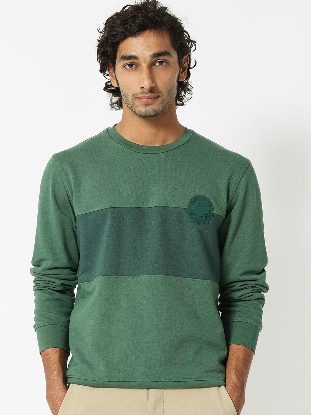 RARE RABBIT Men Privett Round Neck Sweatshirt