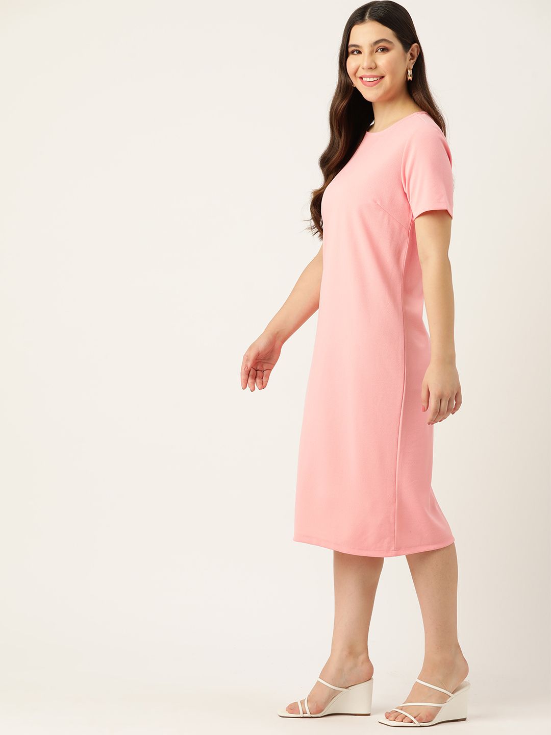 DressBerry Round Neck A-Line Dress