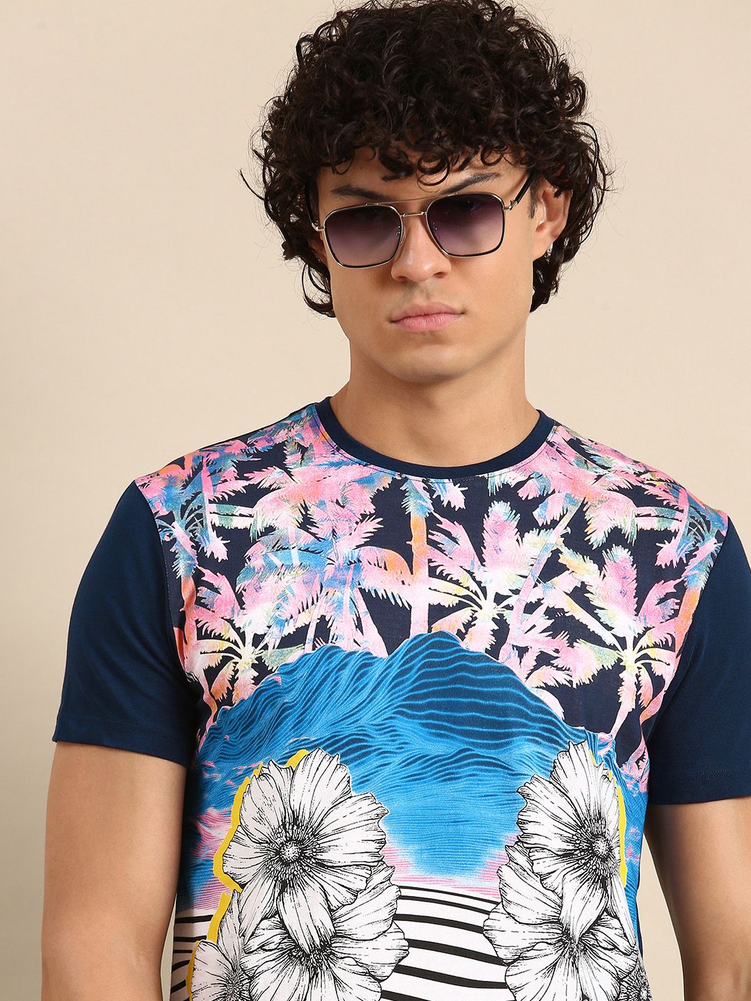 Being Human Tropical Printed Pure Cotton T-shirt