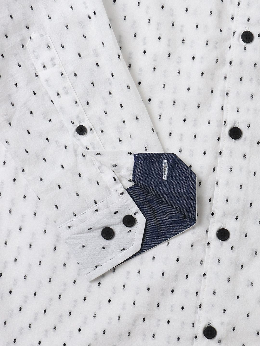 VASTRADO Men Classic Slim Fit Opaque Printed Casual Shirt