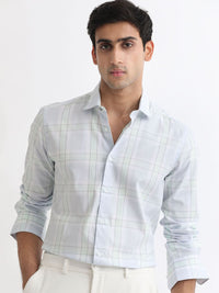 RARE RABBIT Men Tarkin Slim Fit Tartan Checked Cotton Shirt