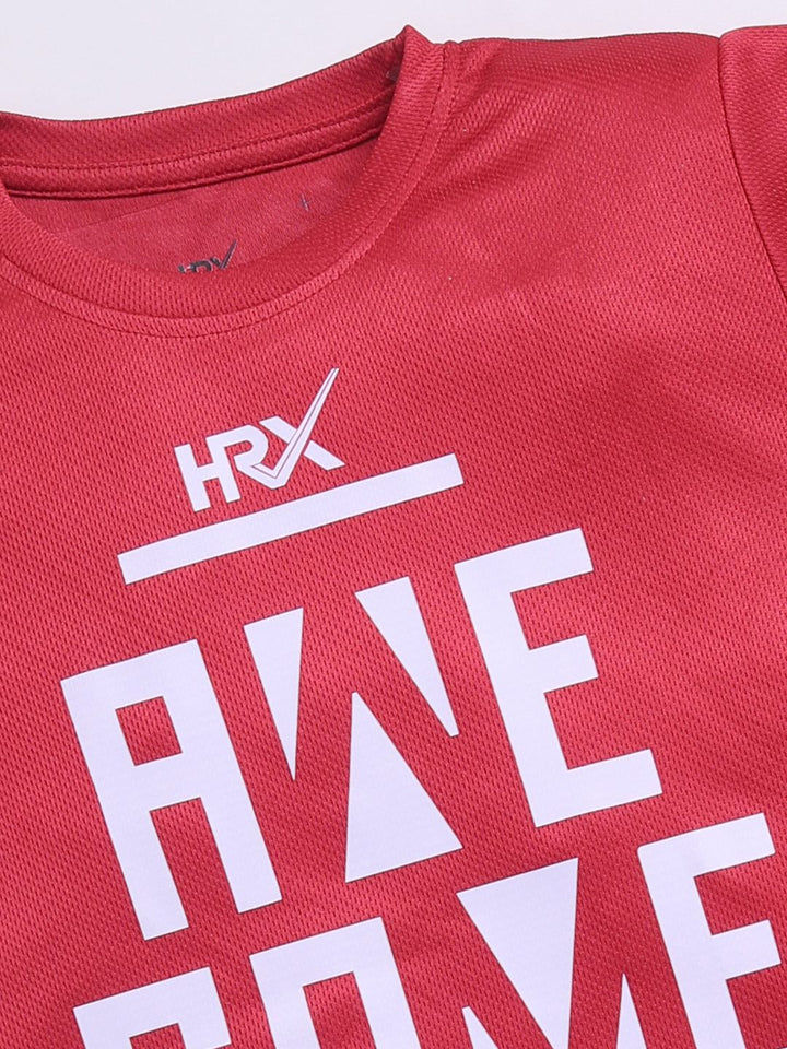 HRX by Hrithik Roshan Boys Rapid-Dry Printed T-shirt with Shorts