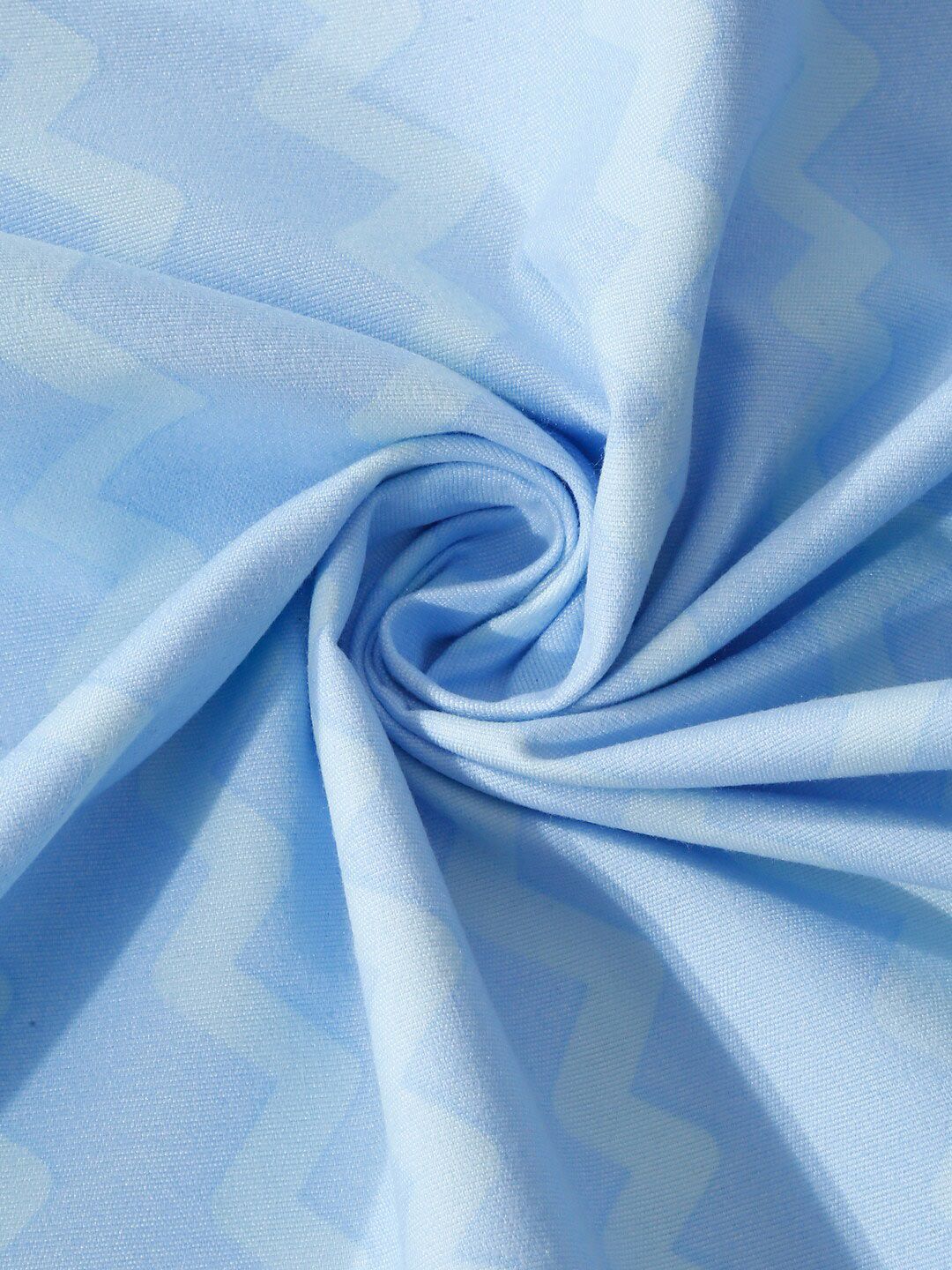 KLOTTHE Blue Abstract Printed 300 TC King Bedsheet With 2 Pillow covers