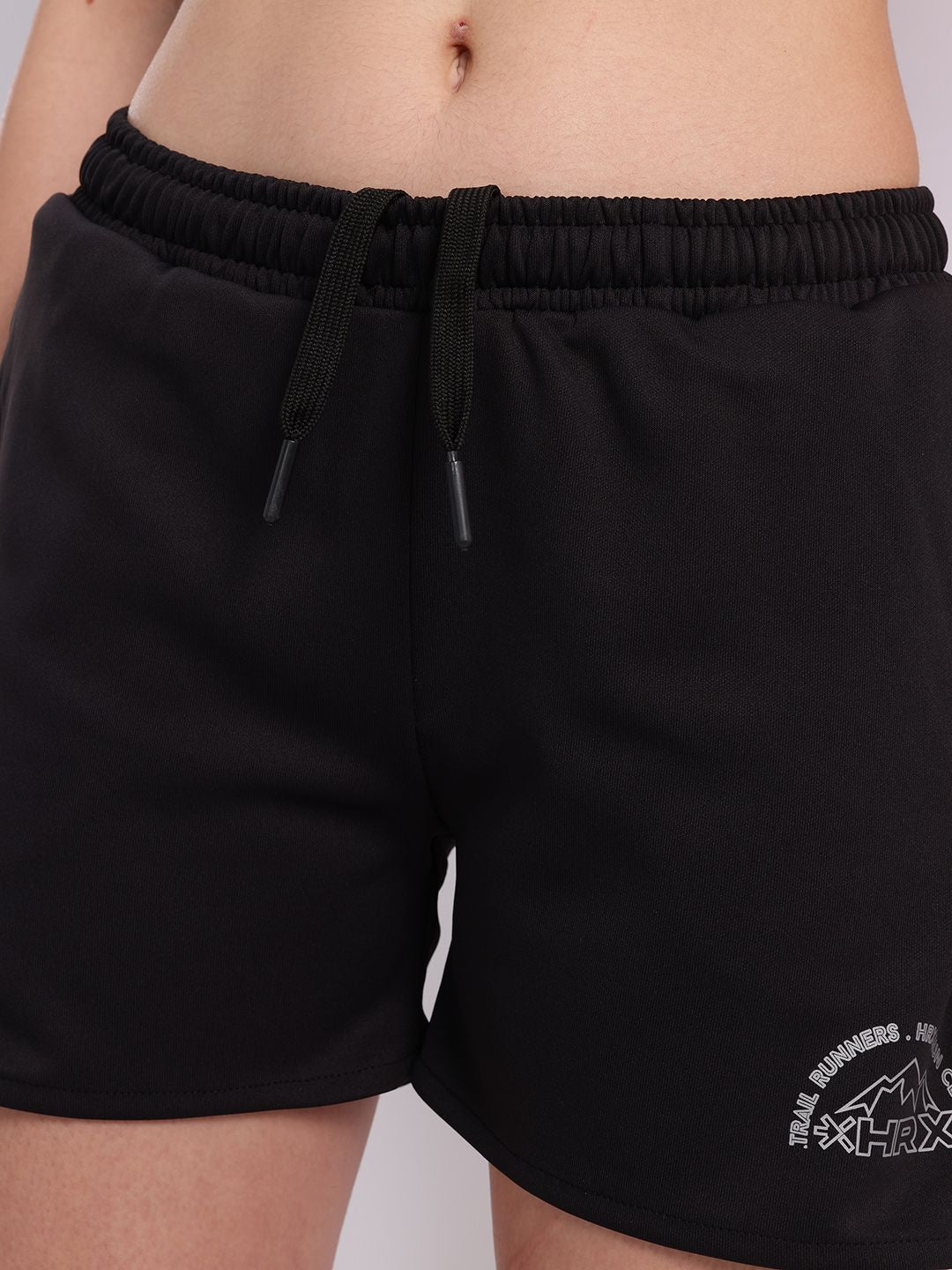 HRX by Hrithik Roshan Women Brand Logo Print Rapid-Dry Running Sports Shorts