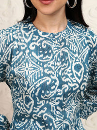 Vishudh Tropical Print A-Line Dress