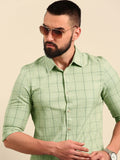 Being Human Pure Cotton Slim Fit Checked Casual Shirt
