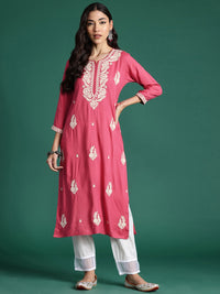 Indo Era Ethnic Motifs Embroidered Thread Work Kurta