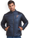 Being Human Men Navy Blue Solid Padded Jacket