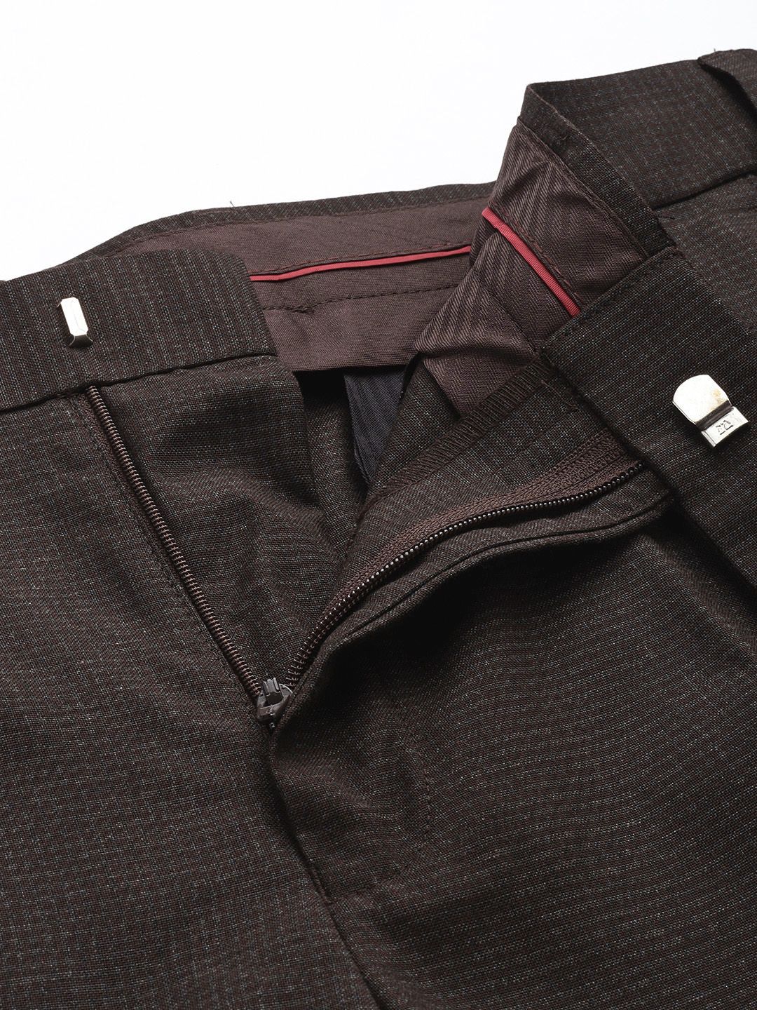 Park Avenue Men Checked Formal Trousers