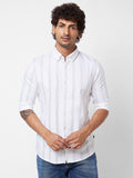 SPYKAR Vertical Striped Cotton Shirt