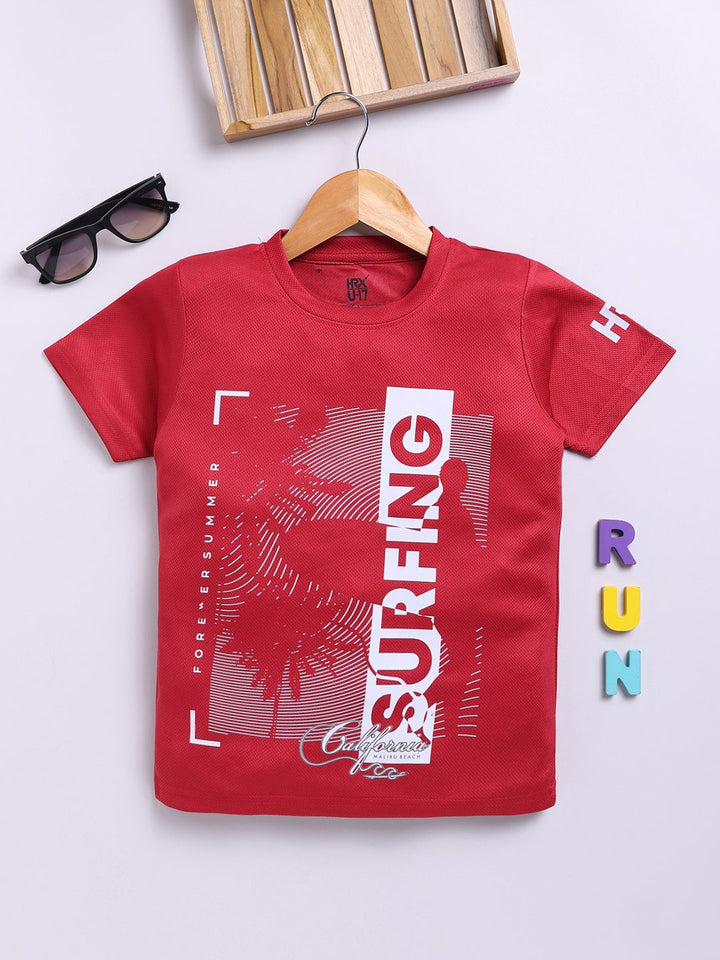 HRX by Hrithik Roshan Boys Typography Printed T-shirt