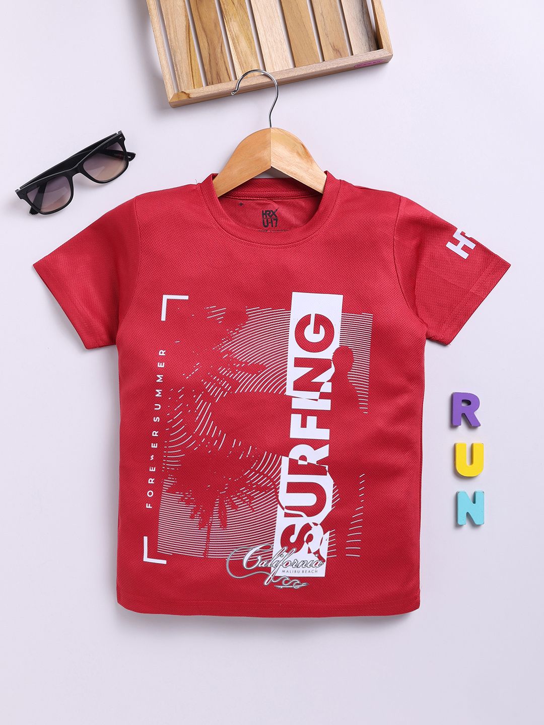 HRX by Hrithik Roshan Boys Typography Printed T-shirt