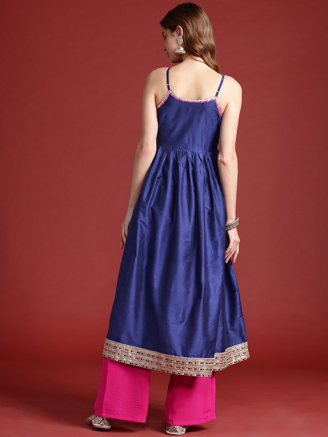 Anouk Tyohaar Collection Printed Gotta Patti A-Line Kurta