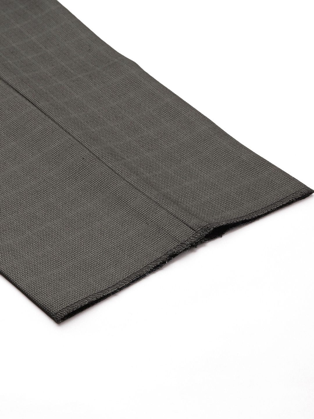 Raymond Men Mid Rise Checked Slim Fit Formal Trousers