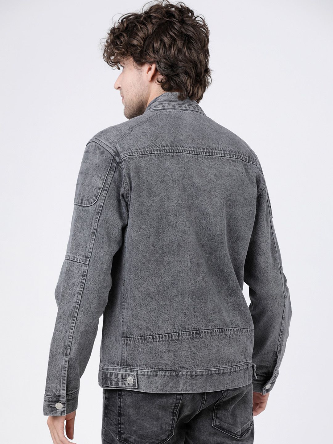 HIGHLANDER Men Grey Solid Jacket