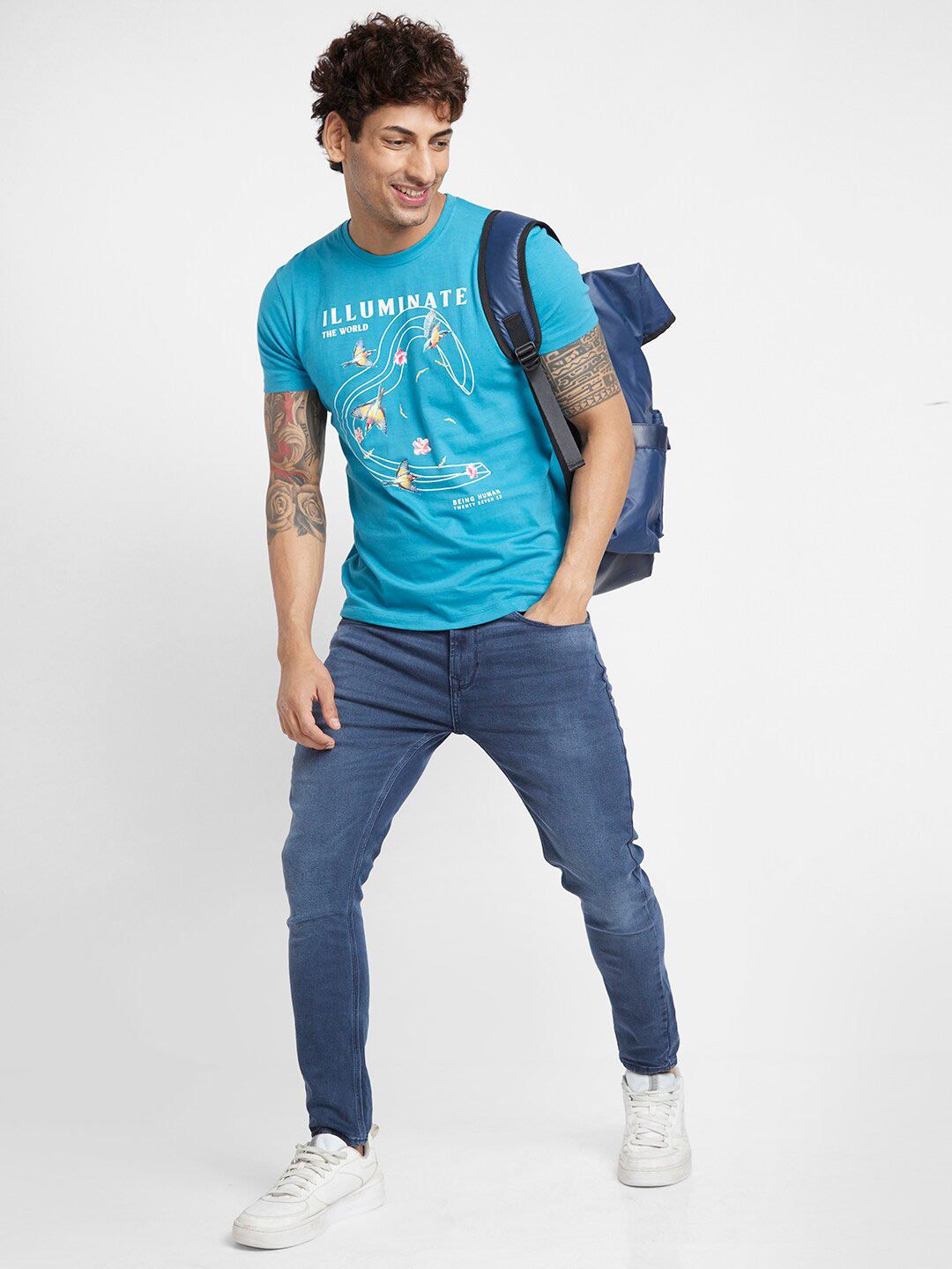 Being Human Graphic Printed Round Neck T-shirt