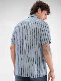 SPYKAR Men Striped Spread Collar Slim Fit Casual Shirt