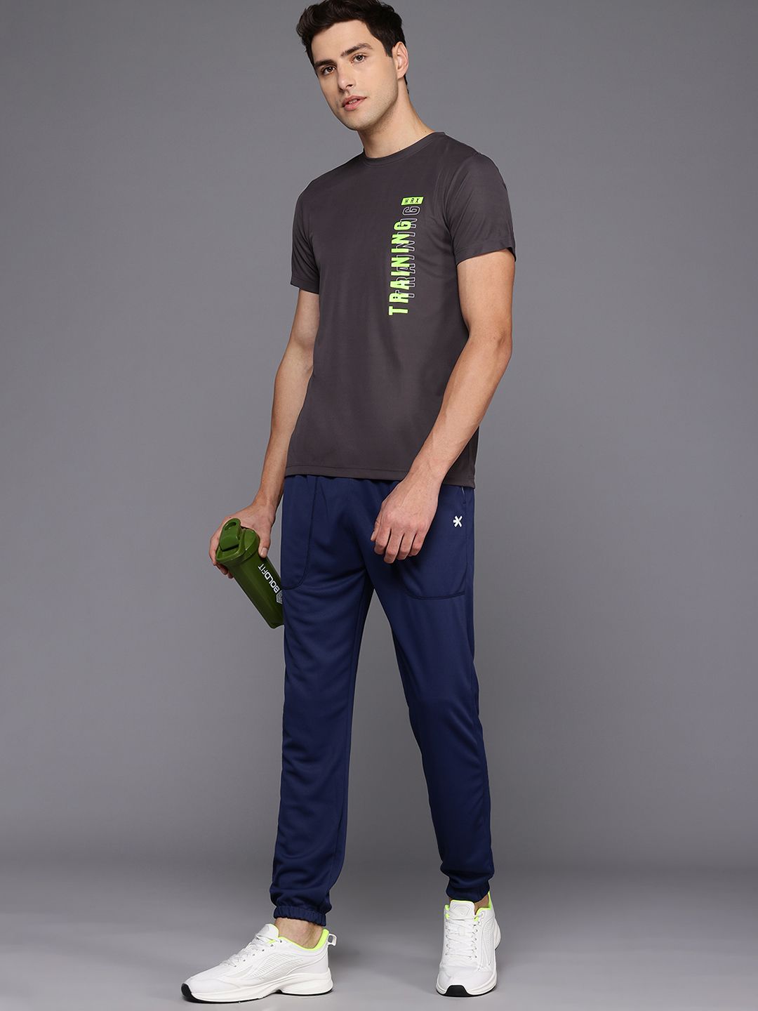 HRX by Hrithik Roshan Rapid-Dry  Brand Logo Print Training T-shirt