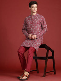 Anouk Printed Regular Pure Cotton Kurta with Trousers